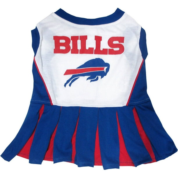 Pets First NFL Buffalo Bills Cheerleader Outfit, 3 Sizes Pet Dress