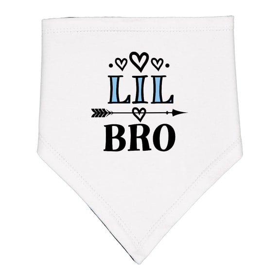 Inktastic Lil Bro Announcement Boys Brother Baby Bandana Bib