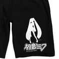thumbnail image 2 of Hatsune Miku Chibi Silhouette Men's Black Lounge Shorts-S, 2 of 5