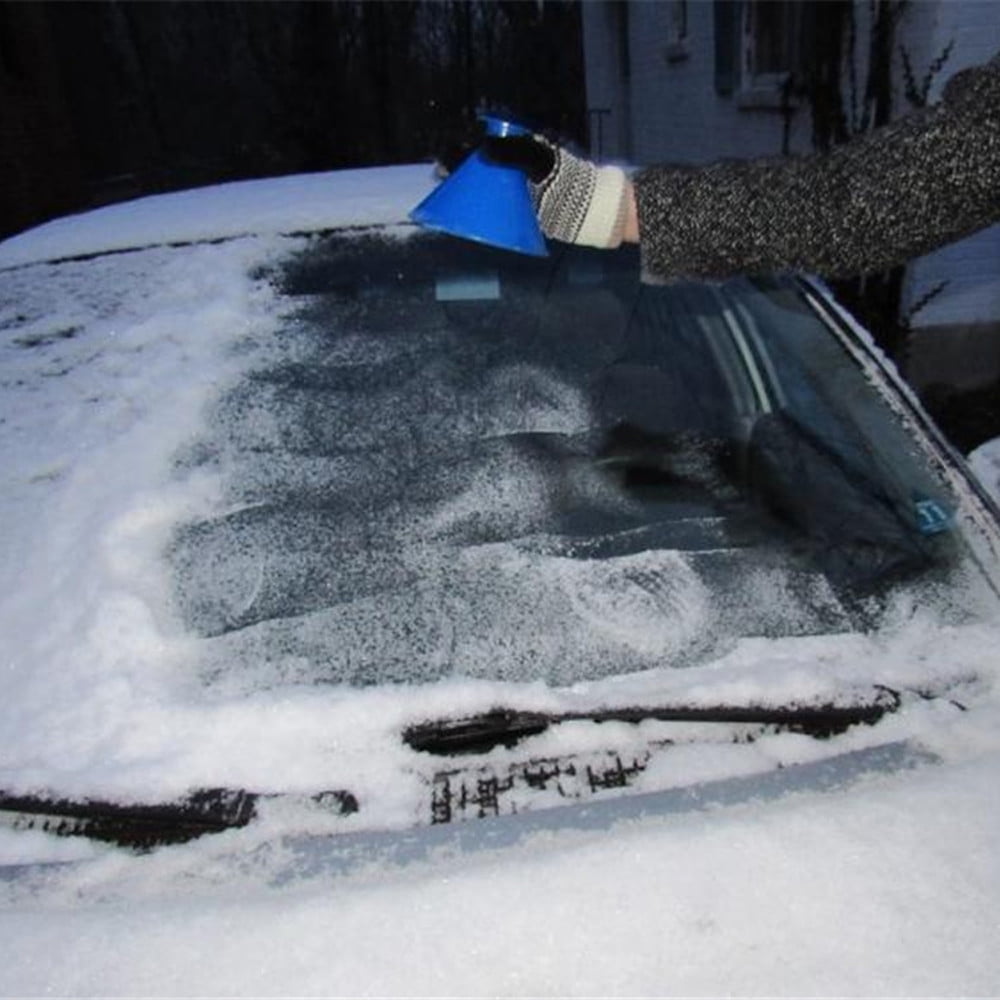 HLovebuy Round Windshield Ice Scraper Magic Funnel Car Snow Removal Shovel Tool Yoruii Magic Cone-Shaped Car Windshield Ice Scraper 