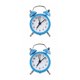 thumbnail image 3 of sweethay Mini reloj despertador , de escritorio, relojes de noche para niños y adultos, reloj de viaje, decoración, encantadores relojes Azul 2Conjunto, 3 of 6