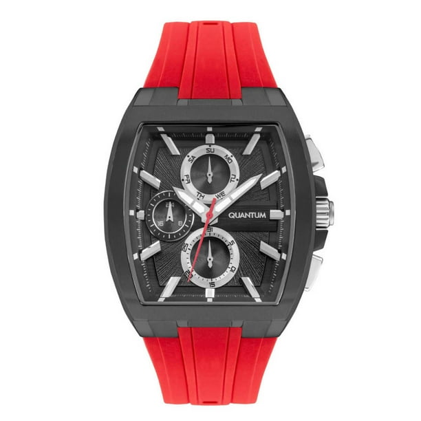Reloj Quantum Para Caballero Correa De Silicon Color Rojo Hng997.068 Walmart en linea