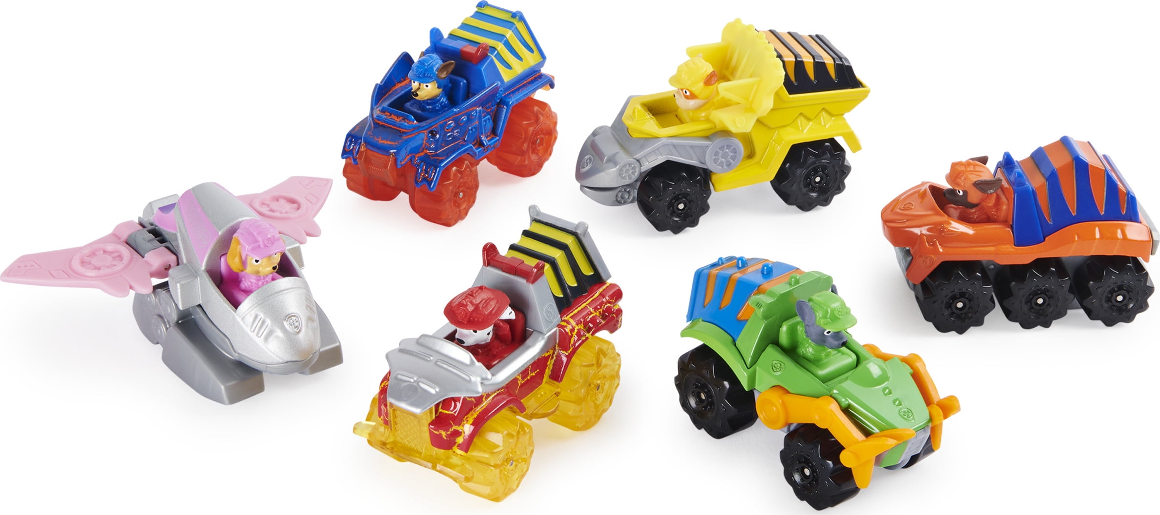 PAW Patrol, True Metal Dino Rescue Gift Pack of 6 Collectible Die-Cast Vehicles, 1:55 Scale, Walmart Exclusive - 1