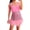 Pink, variant on Vedolay Women Dresses Women's Boho Dress Short Sleeve V Neck Swiss Dot Ruffle Tiered Maxi Dress Smocked Dress,A M