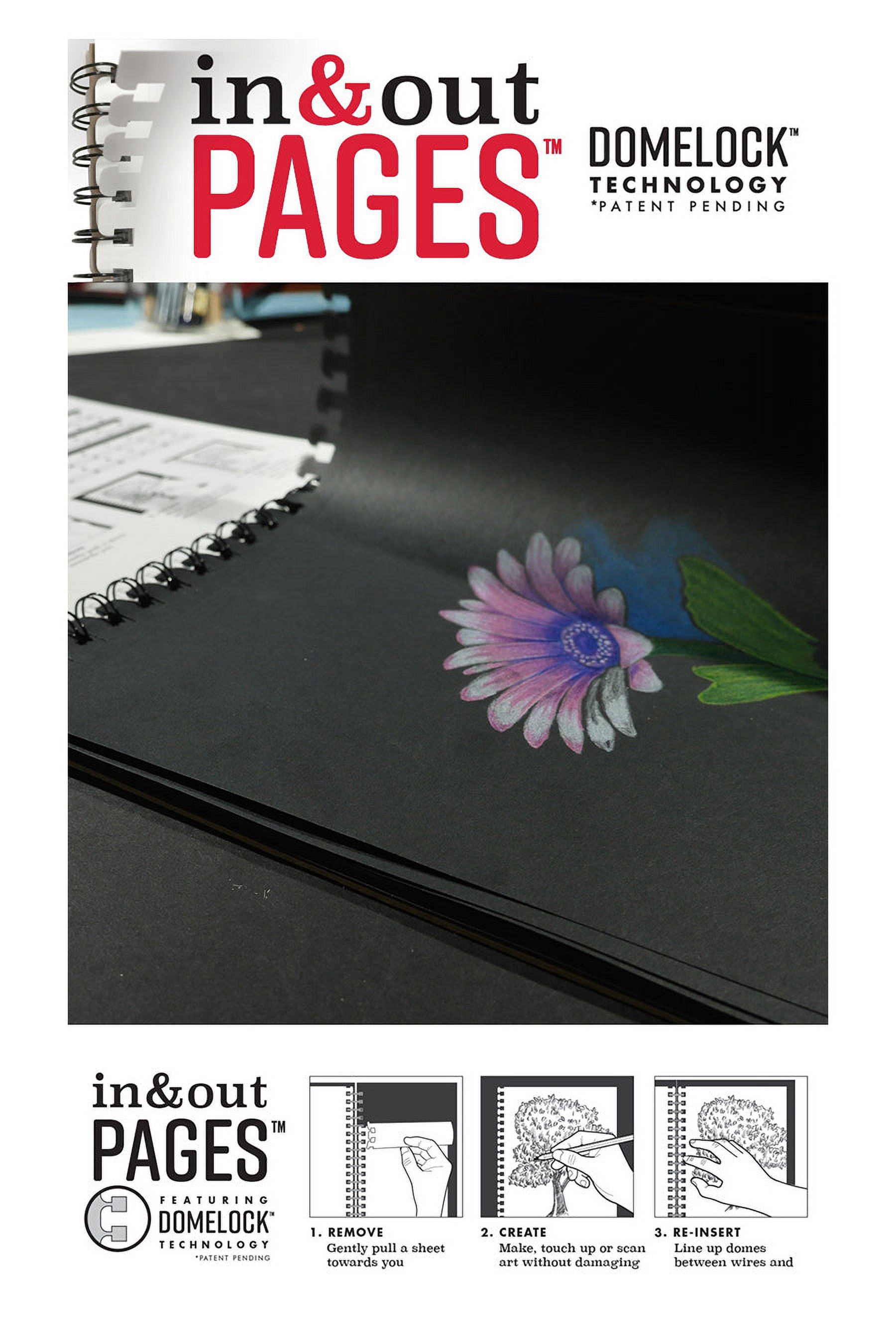 Koh-I-Noor® Black Drawing Paper, 7" x 10" Top Wire Pad, 6 Pack