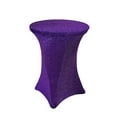 thumbnail image 3 of BalsaCircle Cocktail Spandex Fitted Stretchable Elastic Tablecloth Purple, 3 of 9