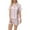 Pink, variant on FAWUUDO Womens Silk Satin Pajamas Set Short Sleeve Sleepwear Soft Button Down Loungewear Two-piece Pjs Sets