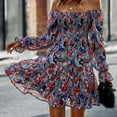 thumbnail image 4 of Women's Summer Vintage Dress Loose Print Resort Bohemian Dress Red L, 4 of 7