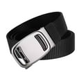 thumbnail image 3 of Milageto Nylon Belt for Men Casual Automatic Belt Buckle for Hiking Mountain Climbing black, 3 of 8