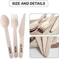 thumbnail image 2 of Xugoox Disposable Wooden Cutlery Set of 300 Pieces(100 Spoons, 100 Forks and 100 Knives) All Natural Compostable Cutlery Set for Home and Party Supplies, 2 of 5