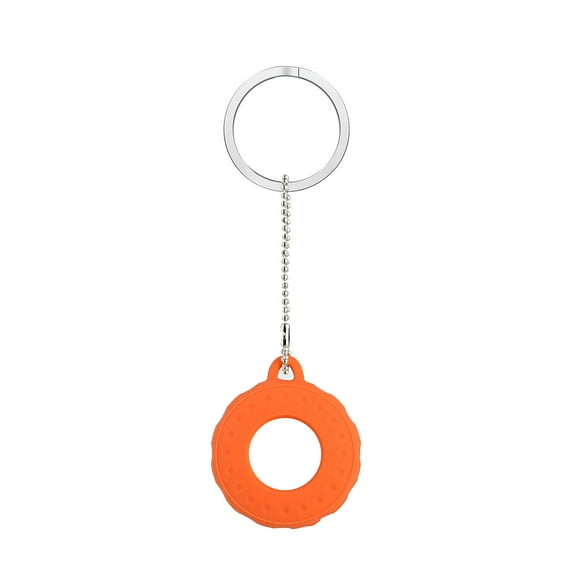 Silicone Case Compatible with Apple AirTag Premium Soft TPU Rubber Gel with Keychain Portable Tracker Holder Anti-Scratch Lightweight Cover for Air Tag by Xpm - Orange