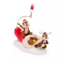 Disney Parks Chip 'n Dale Sled Sketchbook Christmas Ornament New with Tag