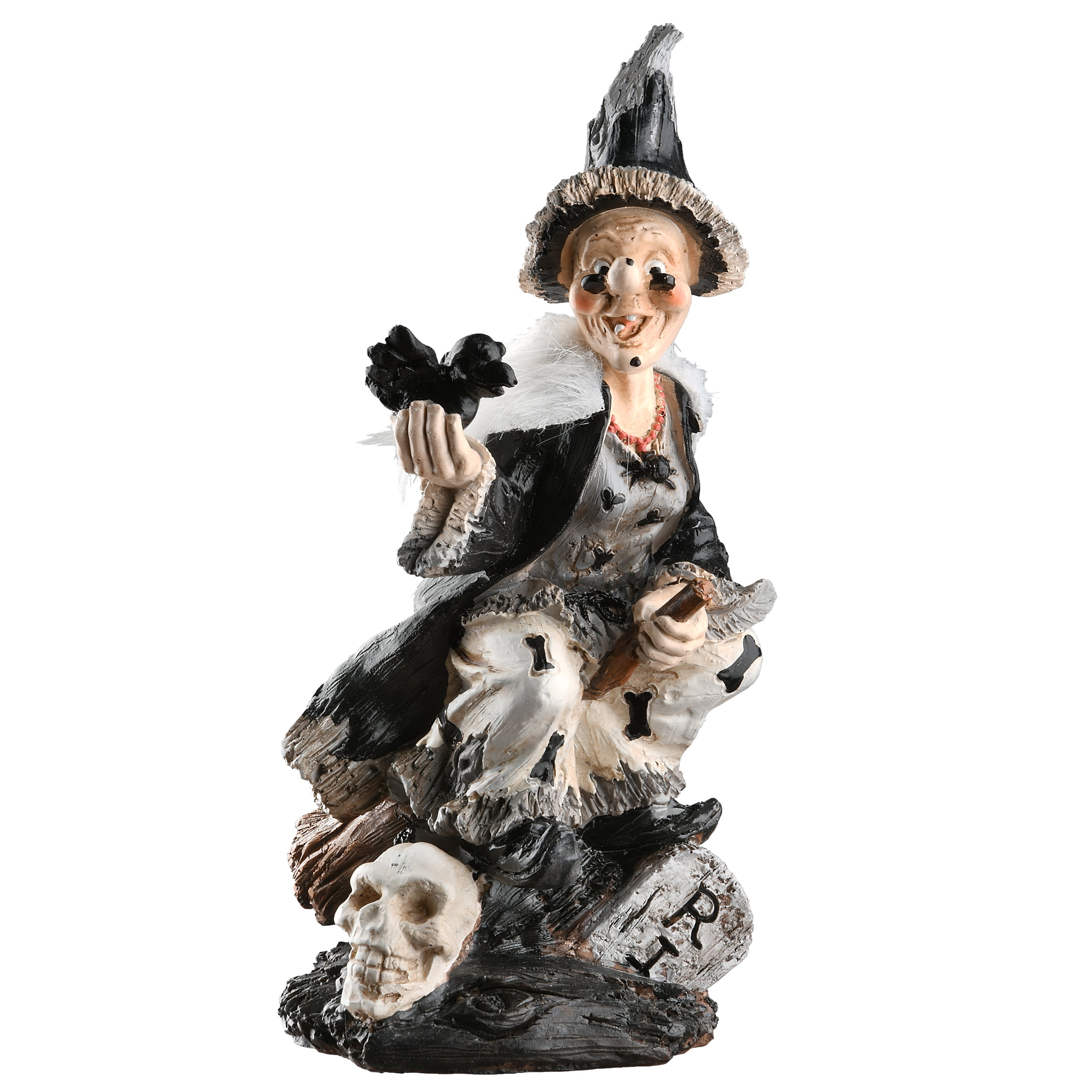 National Tree Company Spooky Witch on a Broom Decoration, Halloween  Collection, 10 in