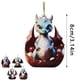 thumbnail image 5 of Adorno Navideño Para Fiestas Alegres Colgante Plano De Acrílico Adorno Navideño 2D Con Dragón Azul Con Caparazón De Huevo, 5 of 8