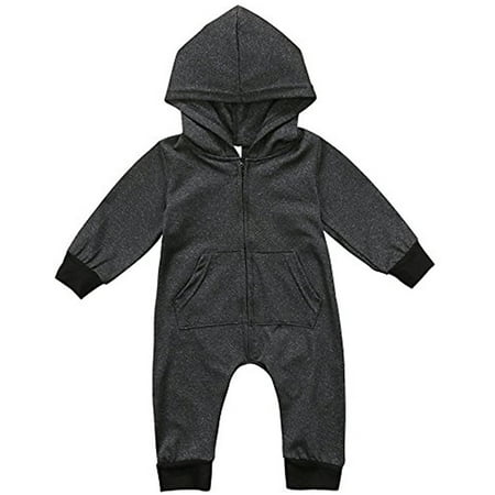 

Kiapeise Cute Newborn Infant Baby Boys Knit Hooded Romper Jumpsuit Bodysuit Clothes Outfits