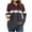 Wine, variant on Lmnyox Casual Hooded Shirts for Women Color Block Ribbed Long Sleeve Drawstring Hoodies Casual Fashion Tops
