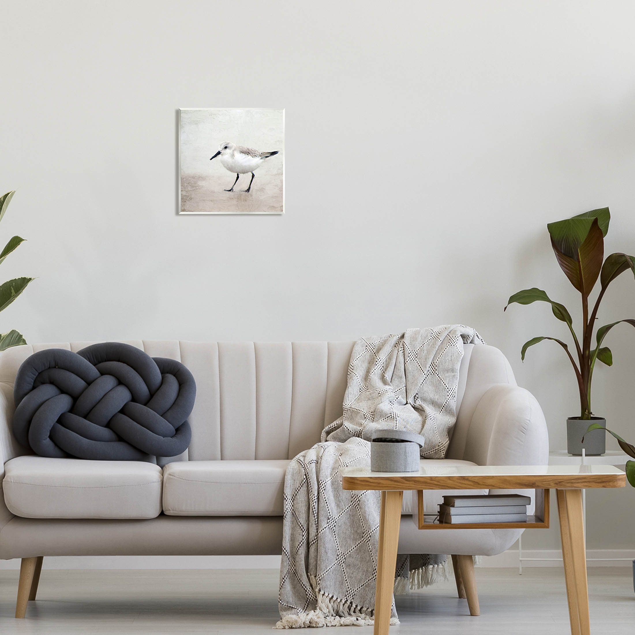 Stupell Industries Lone Sandpiper Bird Portrait Graphic Art Unframed Art Print Wall Art, Design by Kim Allen