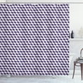 thumbnail image 1 of Ambesonne Navy Blue Shower Curtain, Abstract Cube Stripes, 69"Wx84"L, Night Blue, 1 of 3