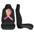 thumbnail image 3 of TEQUAN Front Seat Covers, Pink Ribbon Breast Cancer Awareness Pattern 2 Piece Car Seat Cover Fit Most Car SUV Truck Van, 3 of 7