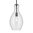 thumbnail image 4 of 42047BKCS Kichler Lighting Everly - 1 Light Pendant-17.75 Inches Tall and 9 Inches Wide-Black Finish-Clear Seeded Glass Color, 4 of 4