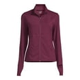 Avia Women's Active Full Zip Long Sleeve Jacket with Thumbholes and