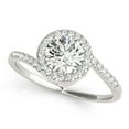thumbnail image 2 of 2.41 Ct Stunning Round Natural Moissanite Wedding Rings for her Solid 18K White Gold, 2 of 6