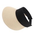 thumbnail image 3 of Milisten 1Pcs Folding Visor Hat Straw for Women Simple Design Summer Shade, 3 of 8