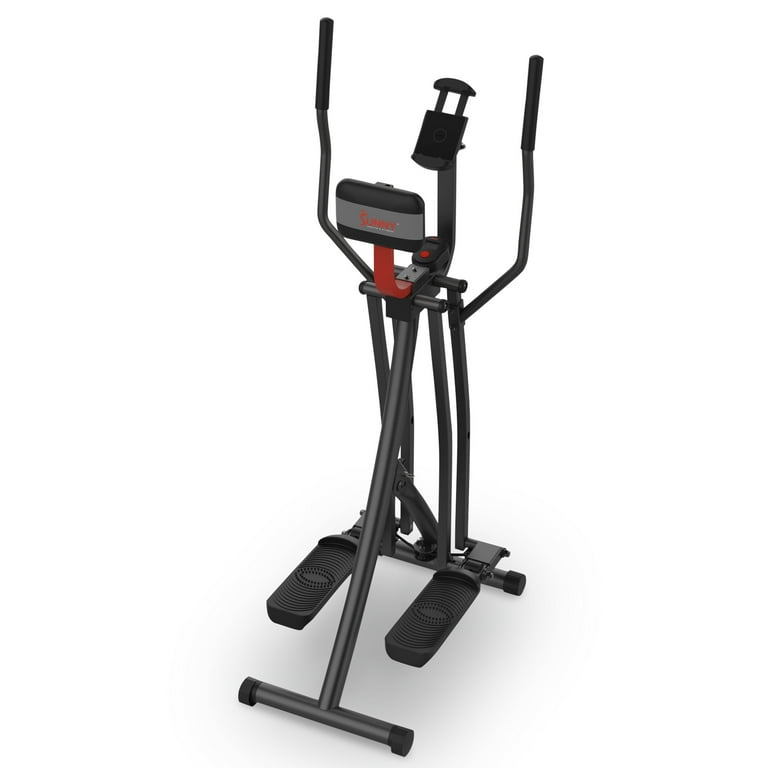 Sunny Health Fitness Compact Air Walk Elliptical Glider on Elastic Resistance 30 Inch Stride w Smart Bluetooth FREE SunnyFit App SF E902S