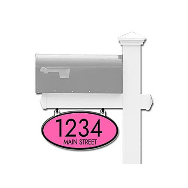 Reflective Hanging Mailbox Address Sign, Double Sided (Pink) Walmart