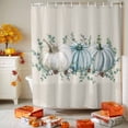 thumbnail image 4 of Shower Curtains for Bathroom-60"x72",Thanksgiving Watercolor Pumpkin on Linen Waterproof Bath Curtain Shower Curtain Set, 4 of 7