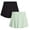 Black/Sage, variant on Girls Skorts Athletic Flowy Dance Scooter Skirts for Girls with Inner Shorts 2 Pack