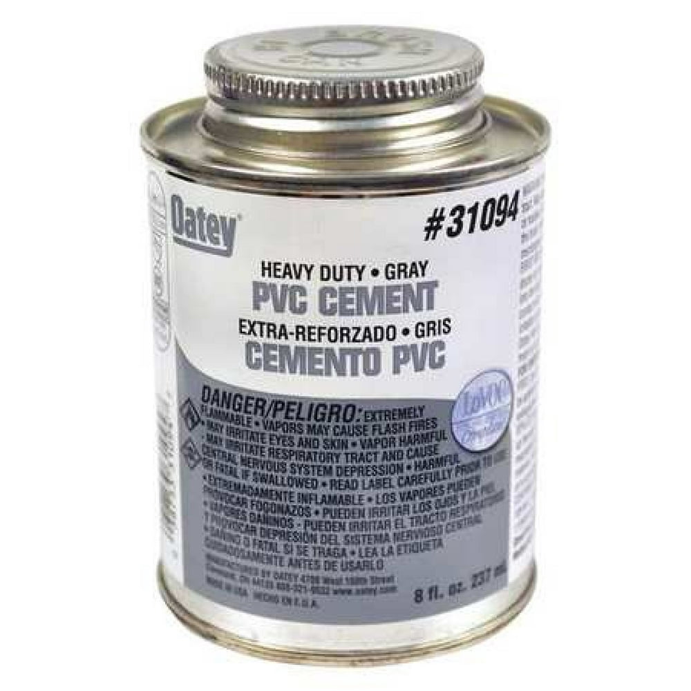 OATEY 31094 PVC Cement,8 oz.,Gray