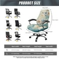 thumbnail image 5 of FKELYI Office Chair Cover with Armrest Covers 3 Pcs Set Swivel Chair Slipcover Watercolor Floral Butterfly Print Computer Chair Protector for Home Office Decor, Large, 5 of 6