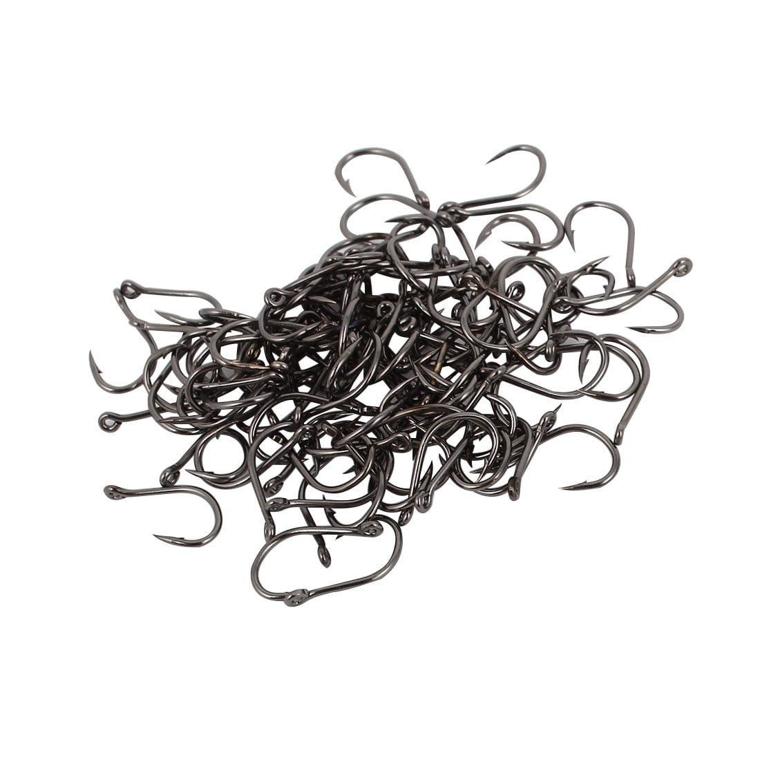 Unique Bargains 100PCS 5 Angling Gear Metal Barb Fishing Hooks