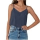 thumbnail image 3 of Ropa bonita,Blusa informal sin mangas con cuello en V para mujer, tirantes ajustables, poliéster liso, uso diario, sopatenor, 3 of 9