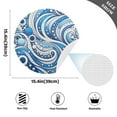 thumbnail image 3 of Blue White Partern Black Round Placemats Plate Mats 15 Inch Non-Slip Heat Resistant Washable PVC Set Indoor for Kitchen Dining Table 1PC, 3 of 6