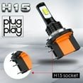 thumbnail image 3 of 2x H15 LED Headlight Bulbs H15 High Beam Lamp 6000K White Plug&Play, 3 of 9