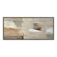 thumbnail image 3 of Kate and Laurel Sylvie Contemporary Neutral Textured Abstract Framed Canvas Wall Art by The Creative Bunch Studio, 18x40 Gray, Natural Modern Abstract Art for Wall, 3 of 7