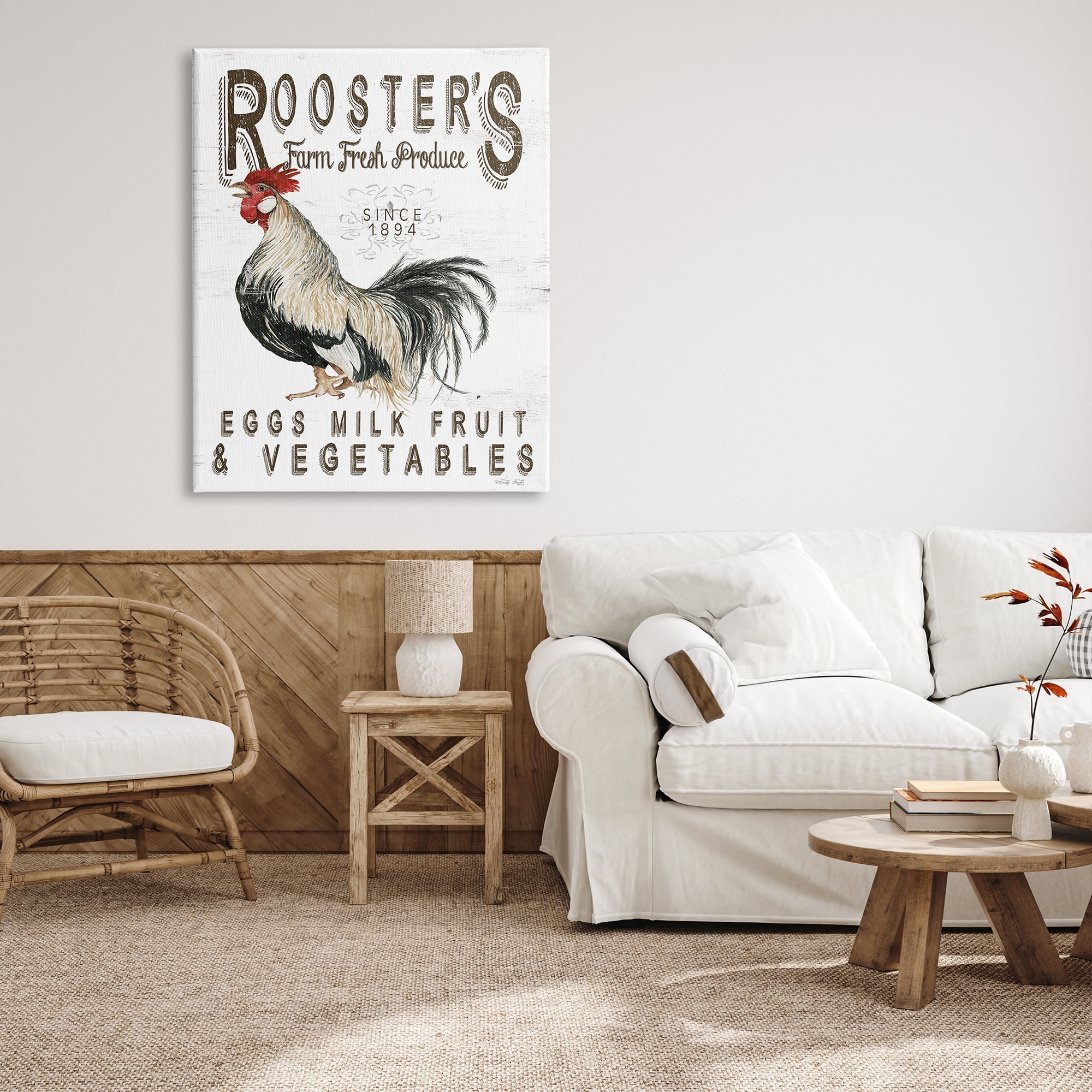 Stupell Industries Rustic Country Produce Botanical & Floral Painting Gallery Wrapped Canvas Print Wall Art, 36 x 48