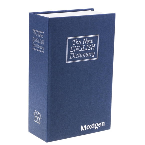 Wosthever Book Safe With Lock Book Piggy Blue Storing Bank Dictionary Mini Money Decoración del hogar