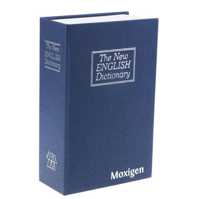 Wosthever Book Safe With Lock Book Piggy Blue Storing Bank Dictionary Mini Money Decoración del hogar