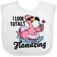 thumbnail image 3 of Inktastic I Look Totally Flamazing with Flamingo in Sunglasses Boys or Girls Baby Bib, 3 of 4