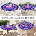thumbnail image 7 of Colorful Tie Dye Mandala Pattern Round Fitted Tablecloth with Elastic Edge,Dining Table Cover Waterproof,Outdoor Round Tablecloth for Camping,Dining,Indoor and Outdoor, 7 of 7