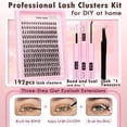 thumbnail image 2 of Lash Clusters Wispy Lashes Clusters Like Eyelashes Extension in Salon Natural DIY Cluster Eyelash Extensions for 5-7 days 9-16mm D Curl Fluffy DIY Individual Lashes (192pcs D Curl), 2 of 5