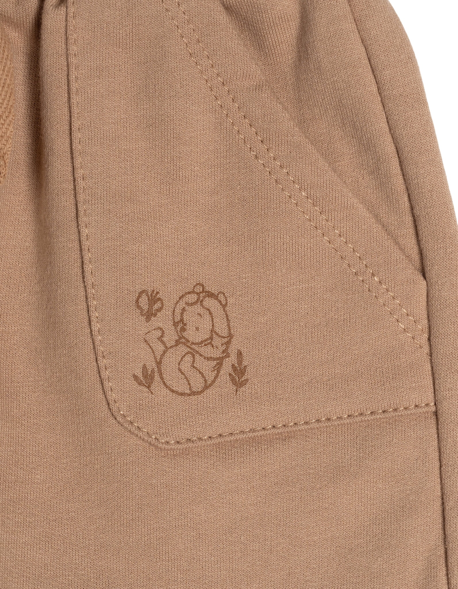 Disney Winnie the Pooh Baby Boys' French Terry 2-Piece T-Shirt and Shorts Set Pooh Beige Brown