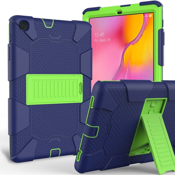Shockproof Two-Color Silicone Protection Case with Holder for Galaxy Tab A 10.1 / T510