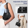 thumbnail image 3 of Mini bolsa de gimnasio para mujeres y niñas, pequeña bolsa de gimnasio con compartimento húmedo, bolsa de viaje impermeable, bonita bolsa deportiva de entrenamiento, Negro-12", Mini, Moda, 3 of 4