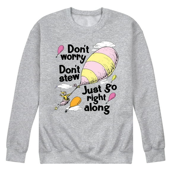 Dr. Seuss - Don't Worry Go Along - Men's Crew Neck Fleece Pullover