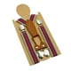 thumbnail image 3 of Tirantes ajustables de 3 clips para niños, ideales para baile, disfraces, bodas y Halloween. rojo caqui, 3 of 9