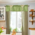 thumbnail image 3 of Yayeee Kitchen Valance Rod Pocket 54" x 18" Living Room Window Curtain, Martini with Olive, 3 of 6